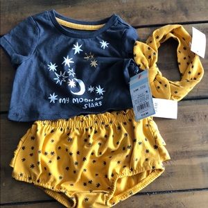 NWT baby girl outfit with headband